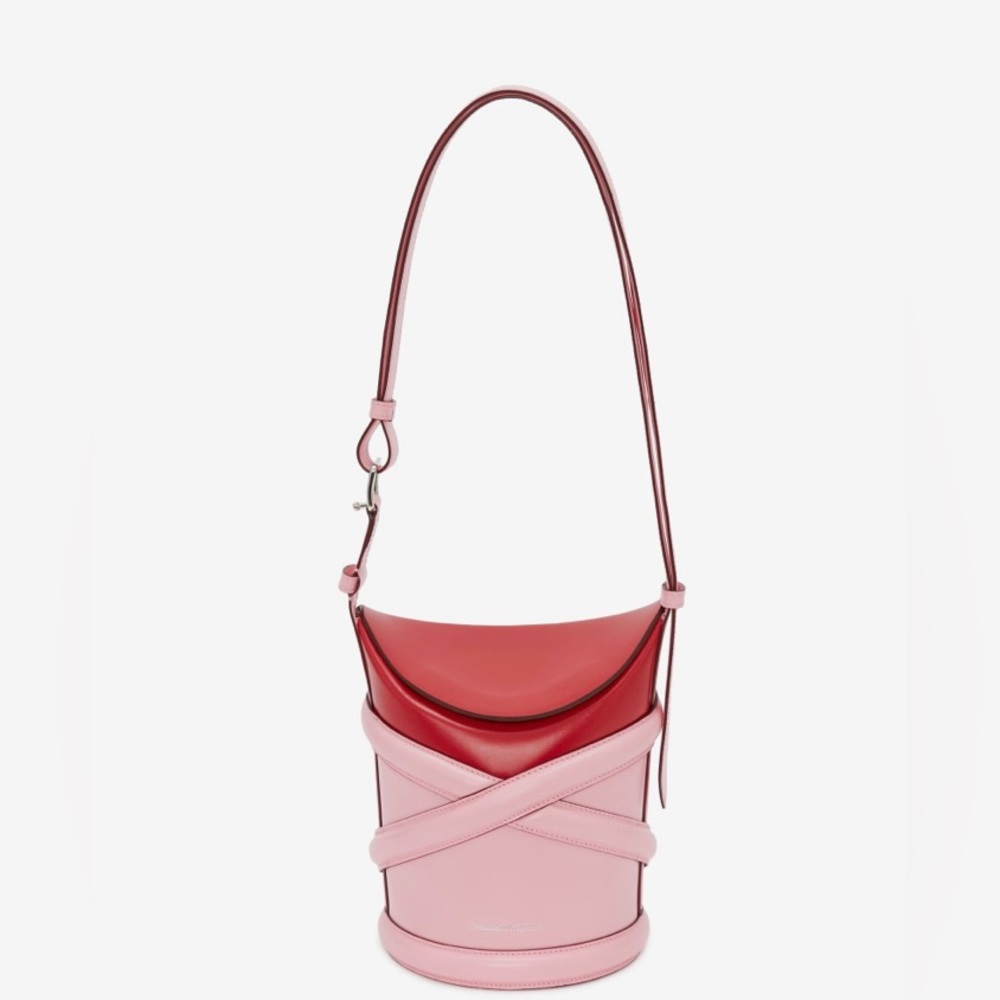 ALEXANDER MCQUEEN
Small The Curve Colorblock
Leather Bucket Bag Pink new w/box